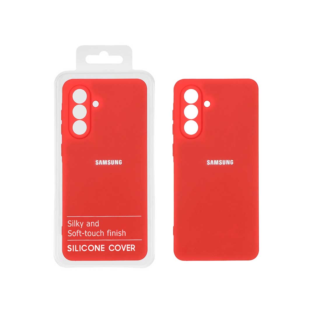 قاب نیو سیلیکون محافظ لنزدار Samsung Galaxy A56 - قرمز