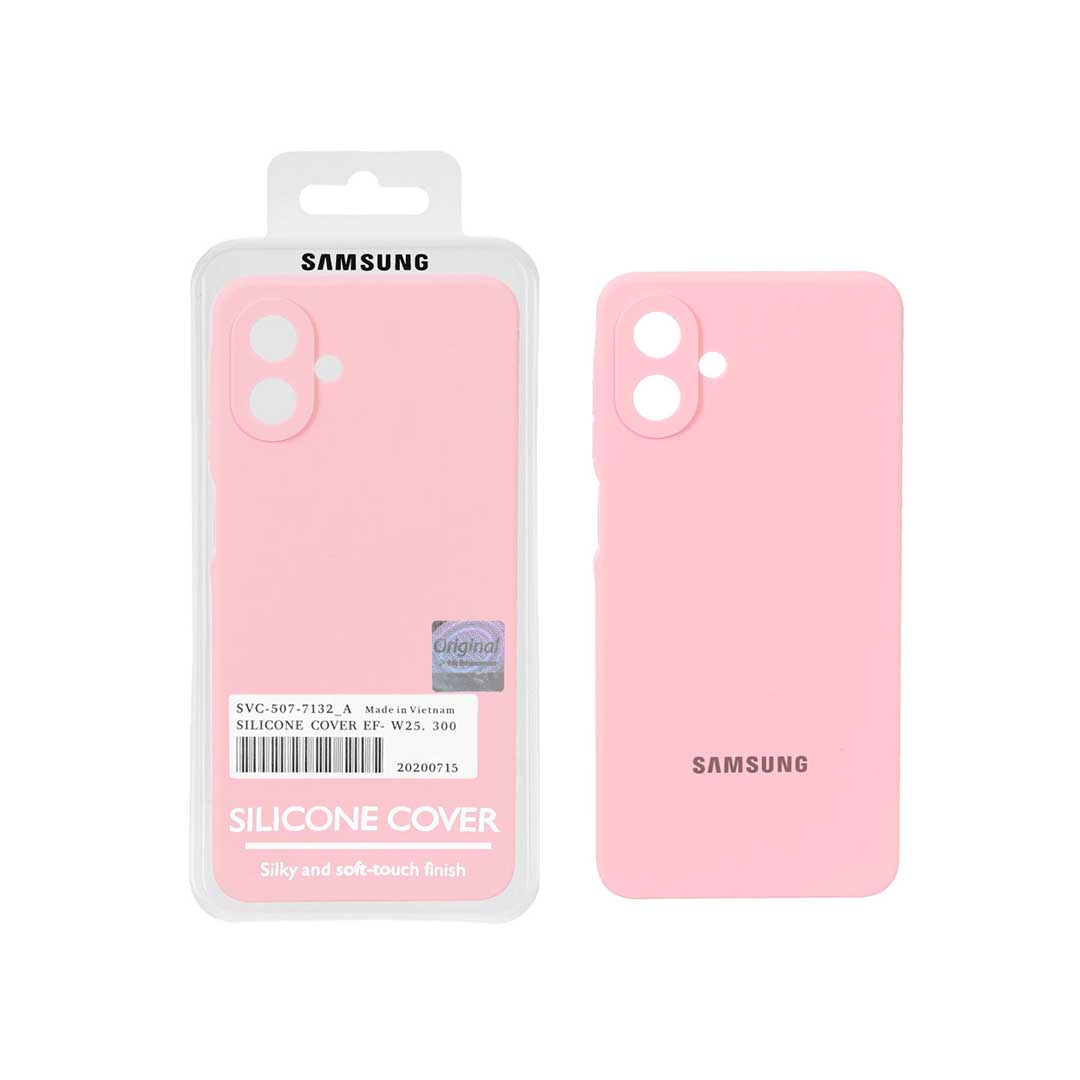 قاب نیو سیلیکون محافظ لنزدار Samsung Galaxy A07 - صورتی