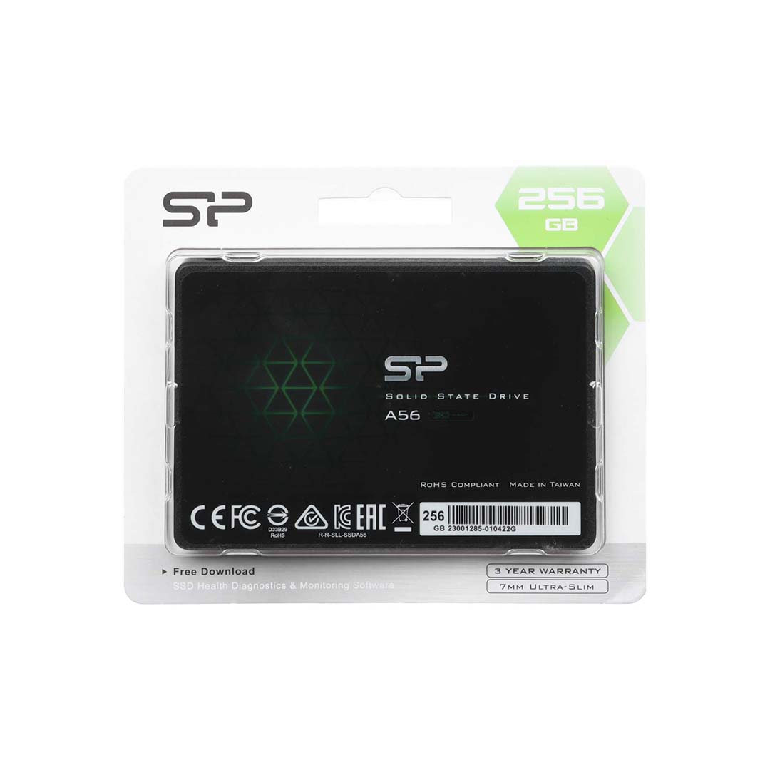 هارد SSD اینترنال Silicon Power مدل A56 ظرفیت 256 گیگابایت - مشکی