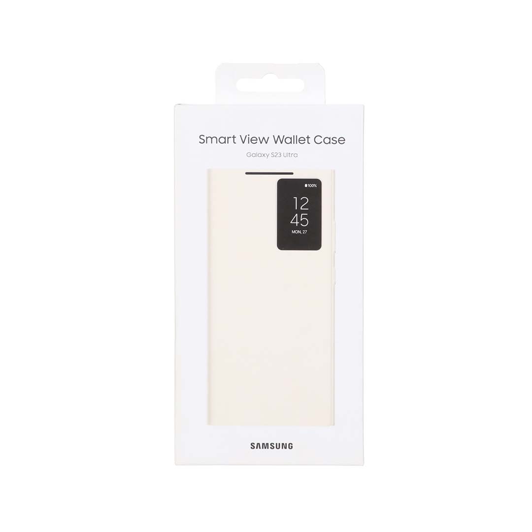 کیف هوشمند اورجینال سامسونگ Smart View Wallet Case مدل Samsung Galaxy S23 Ultra - کرم
