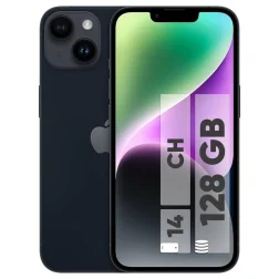 گوشی موبایل اپل iphone 14 پارت نامبر CH دو سیم کارت با ظرفیت 128 گیگابایت و رم 6 گیگابایت - مشکی (کارکرده)
