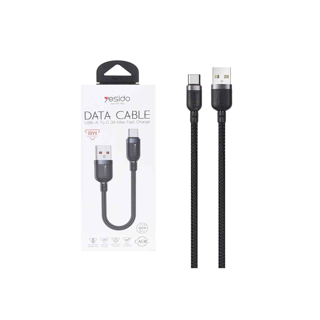 کابل شارژ فست پاوربانک Yesido Type-C مدل CA131C 18W - مشکی